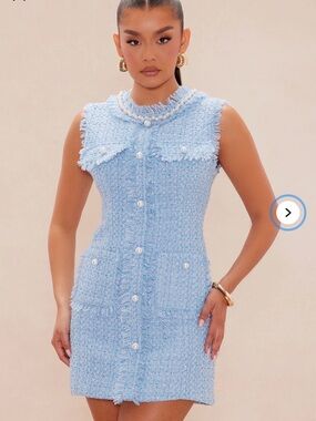 Fashion Nova | Dresses | Fashion Nova Hashtag Hot Sequin Mini Dress Blue  Hologram Size Small | Poshmark